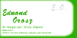 edmond orosz business card